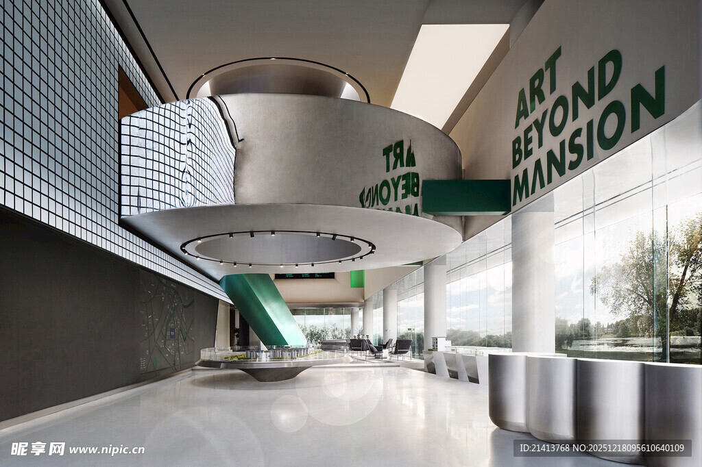 现代艺术展览空间内部