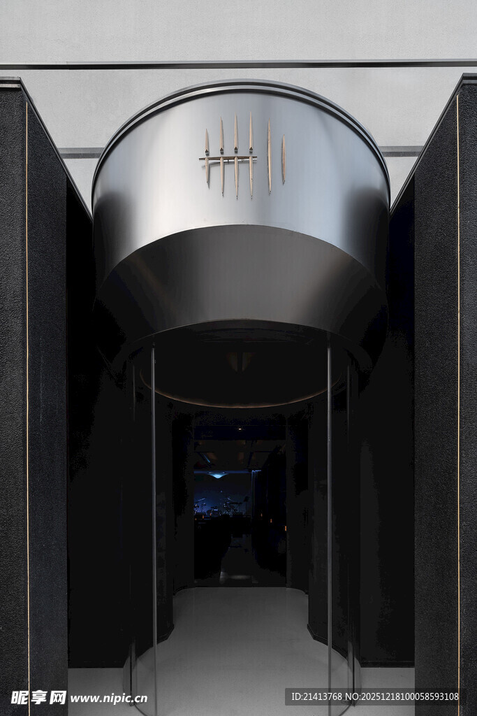 现代科技感金属通道入口