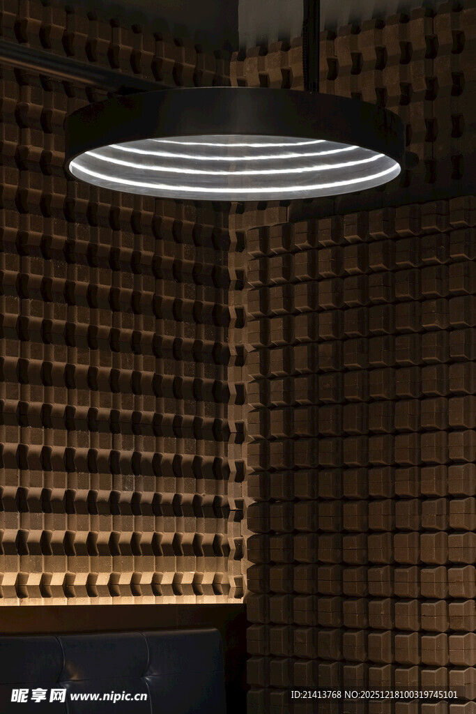 现代简约环形吊灯特写