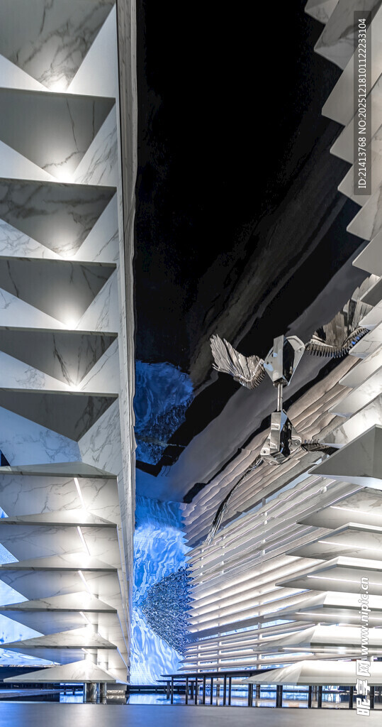 现代建筑独特几何外观