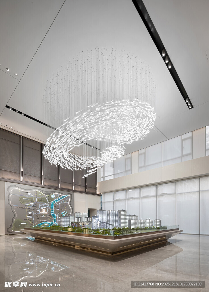 现代艺术风格的室内吊灯设计