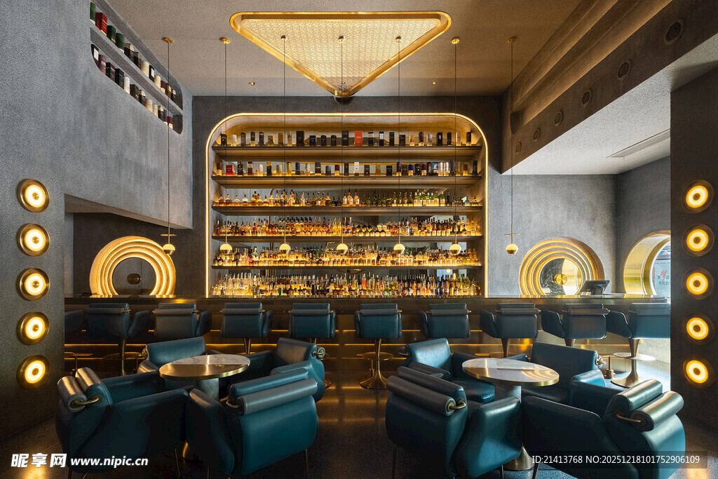 复古风格酒吧室内场景