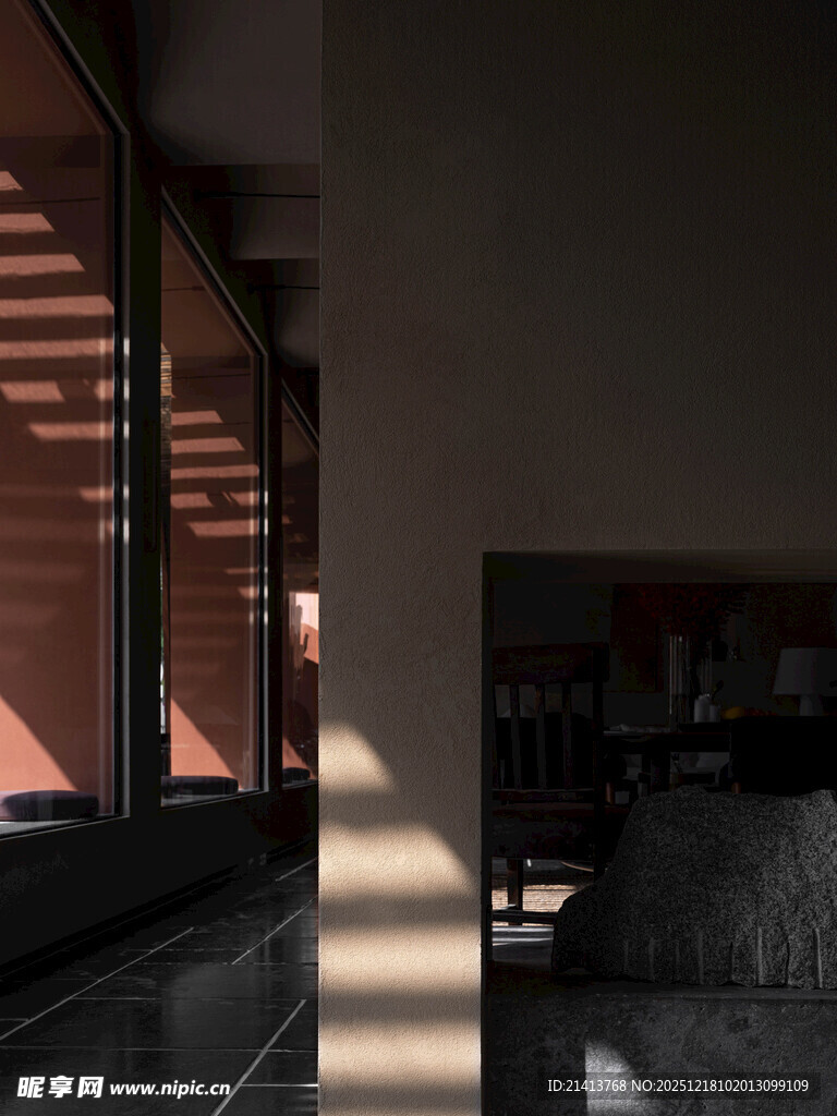 室内光影静谧空间氛围