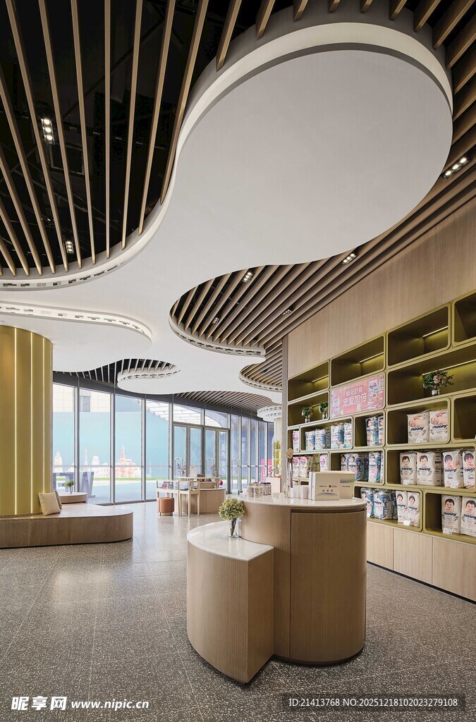 现代风格时尚书店室内景