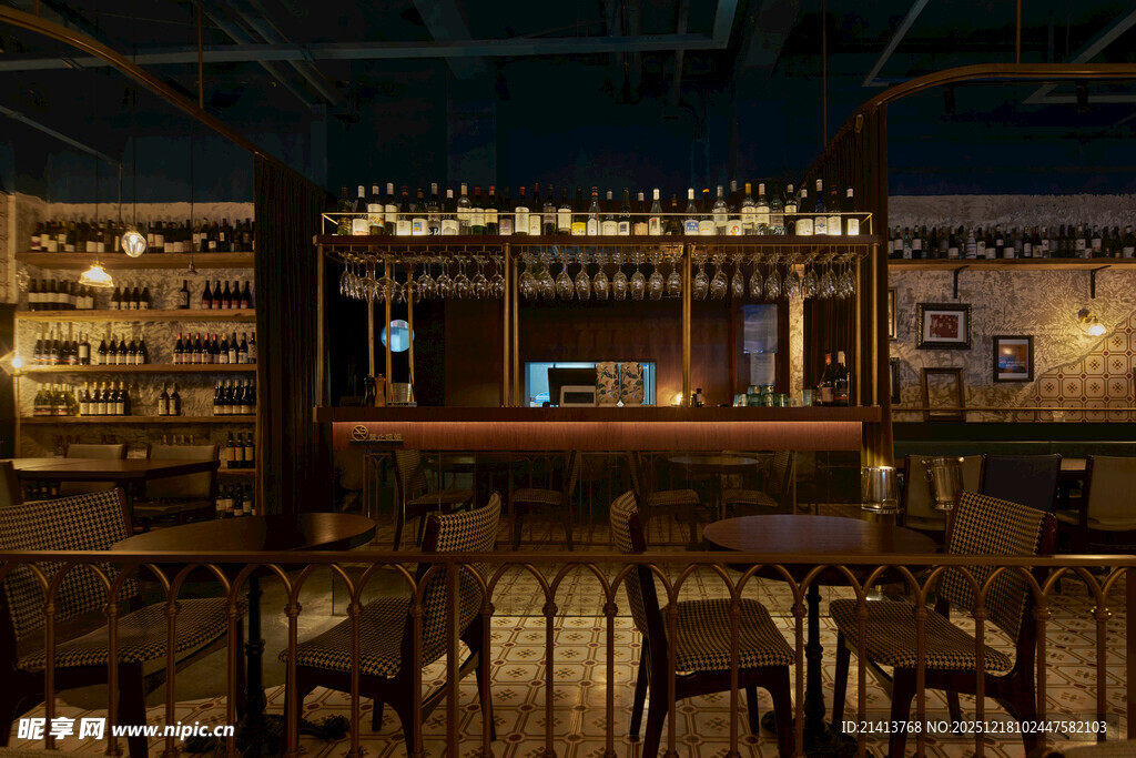 复古风格酒吧室内场景