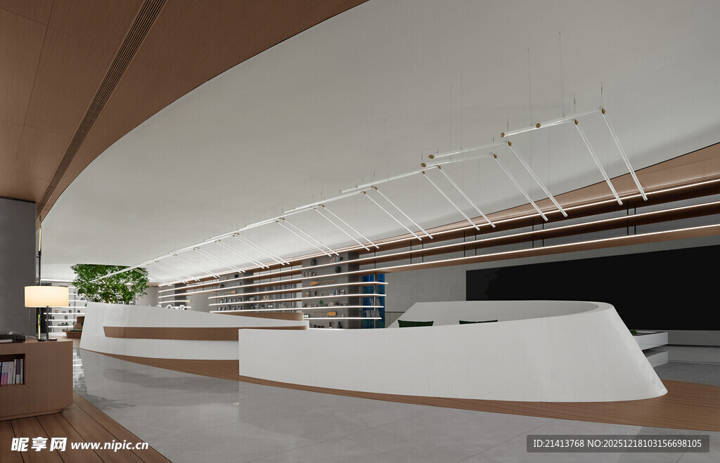 现代风格室内接待台设计