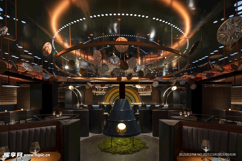 时尚酷炫的酒吧内部空间