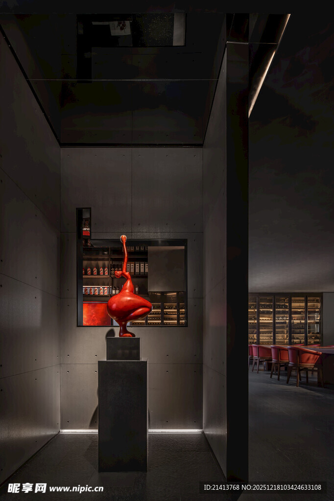 室内艺术雕塑展示空间
