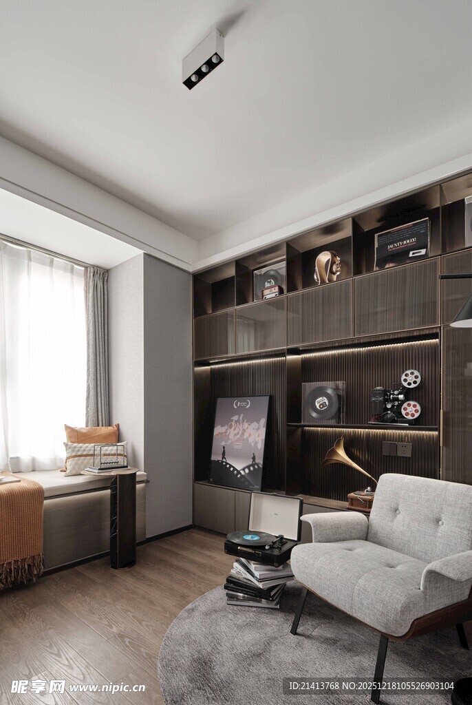 现代简约风书房一角