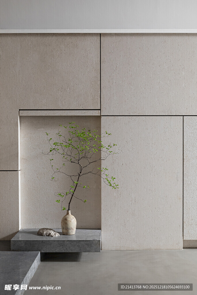 简约室内一角的绿植景致