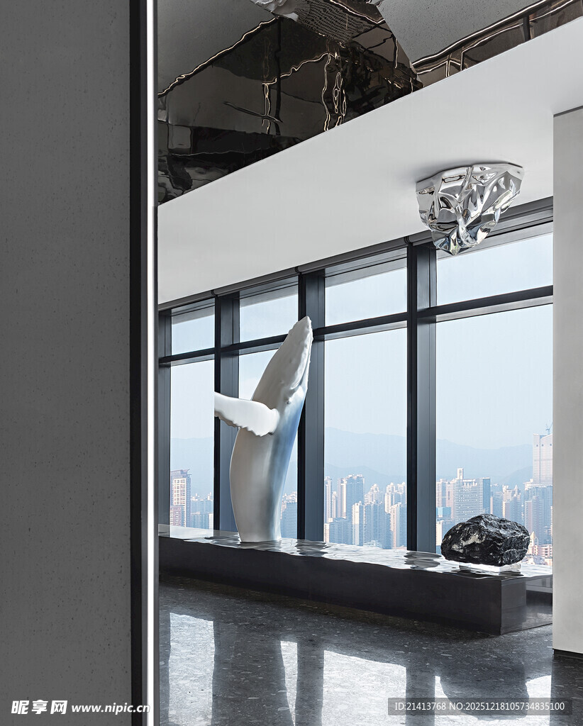 现代室内艺术雕塑装置