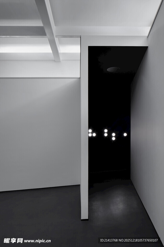 极简黑白室内空间场景