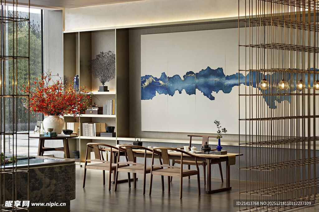 现代中式风格客厅室内设计