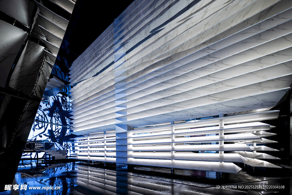 未来感科技空间内部景象