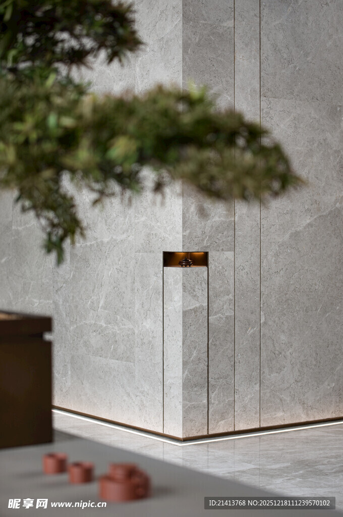 现代禅意室内一角景观