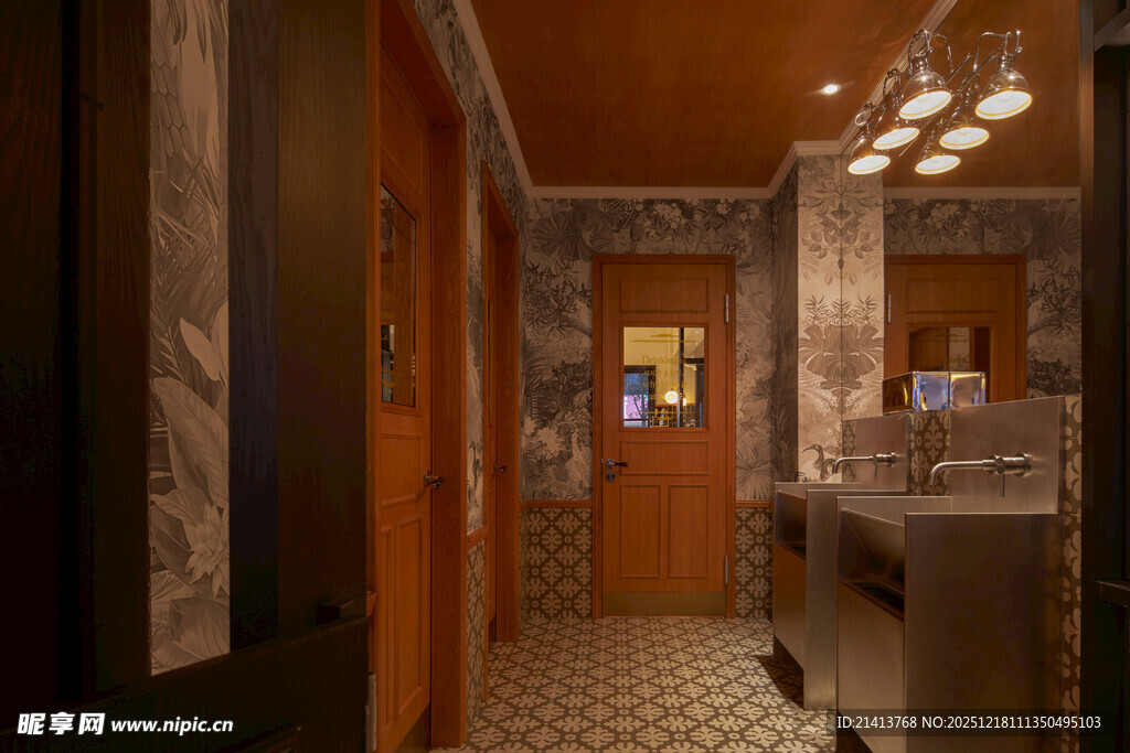 复古风格走廊室内场景