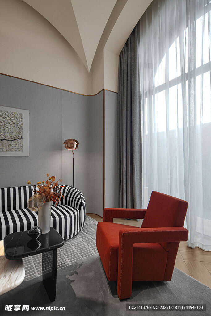 现代简约风客厅舒适一角