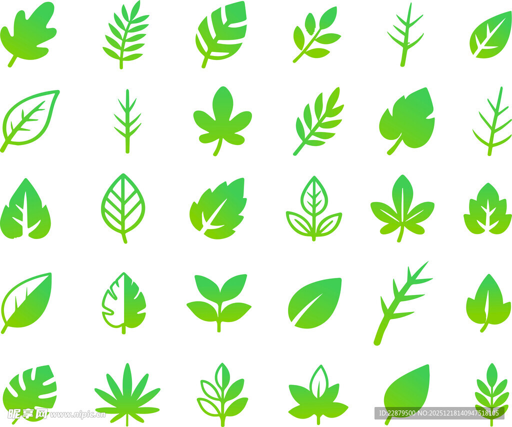 绿色叶子图案