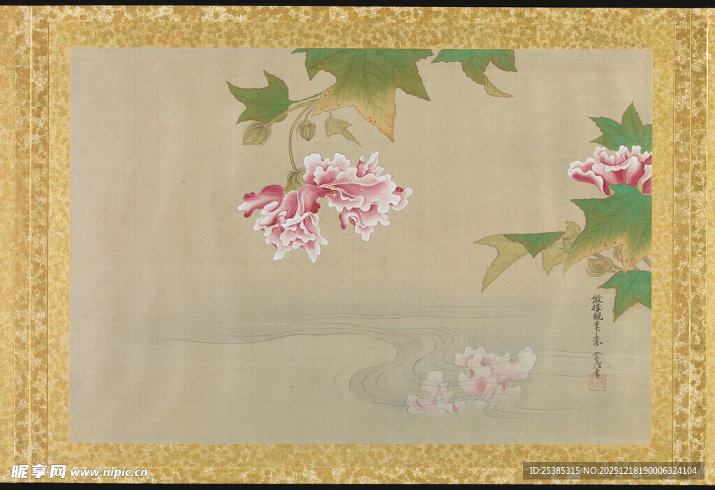 中式花卉装饰画