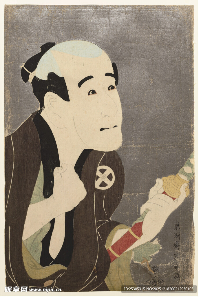 日本传统装扮人物持物图