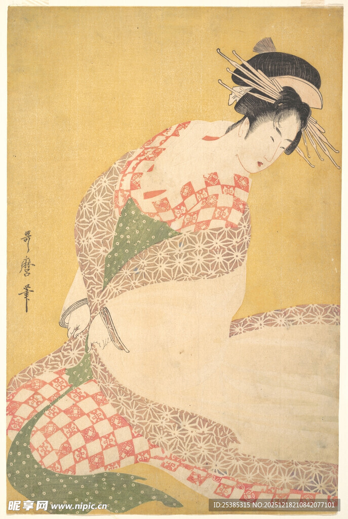 日本传统服饰女子画像