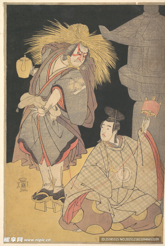 日本传统绘画中的人物场景