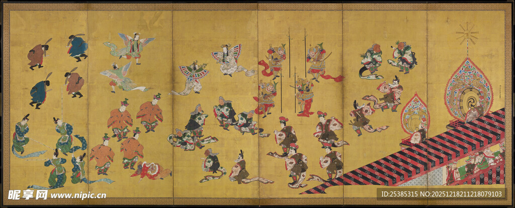 古代热闹市井生活画卷