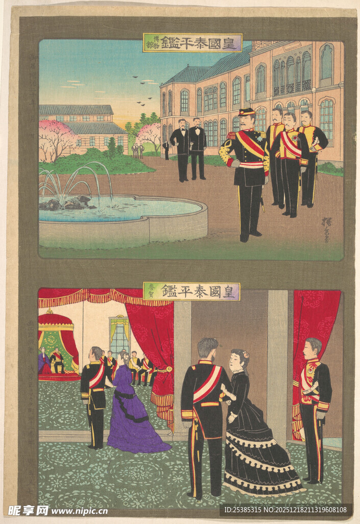 复古场景中的人物活动画面