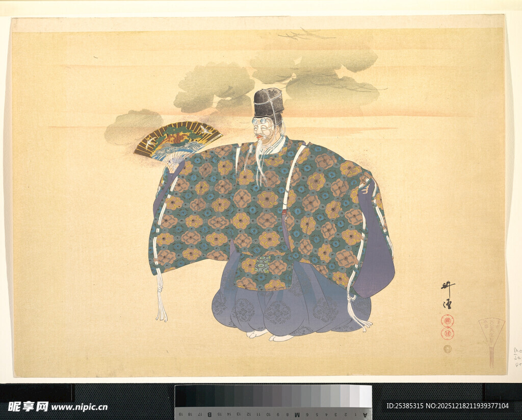 身着华丽服饰的古代人物