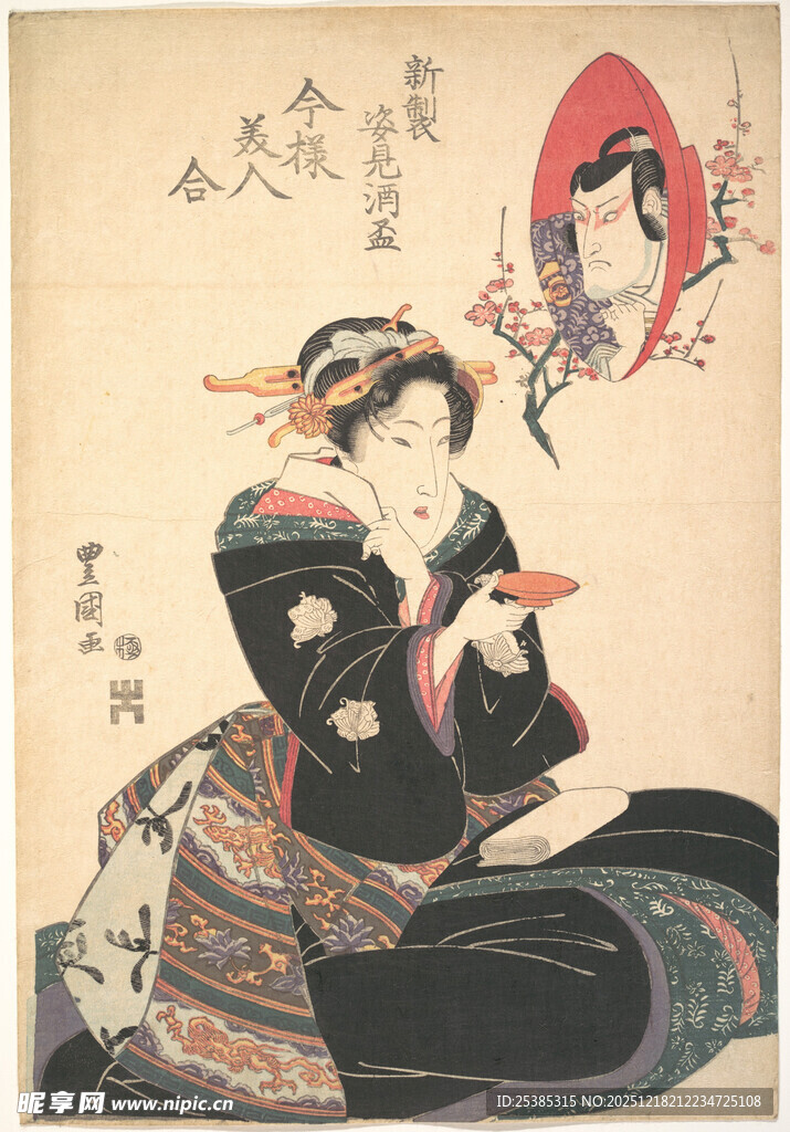 日本传统艺伎绘画