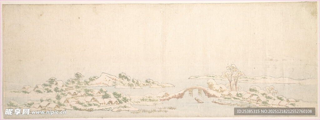 古代山水画卷景