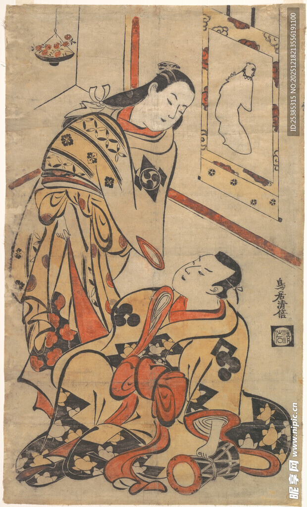 日本浮世绘风格人物场景图