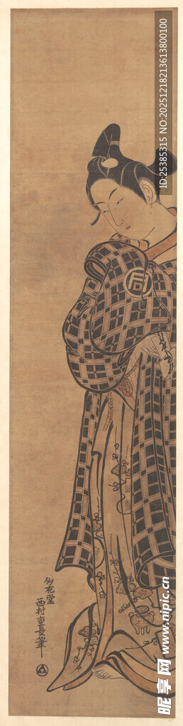 古代人物服饰线描画