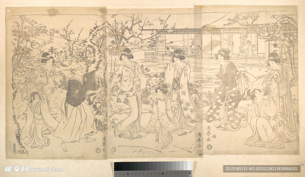 古代人物场景绘画