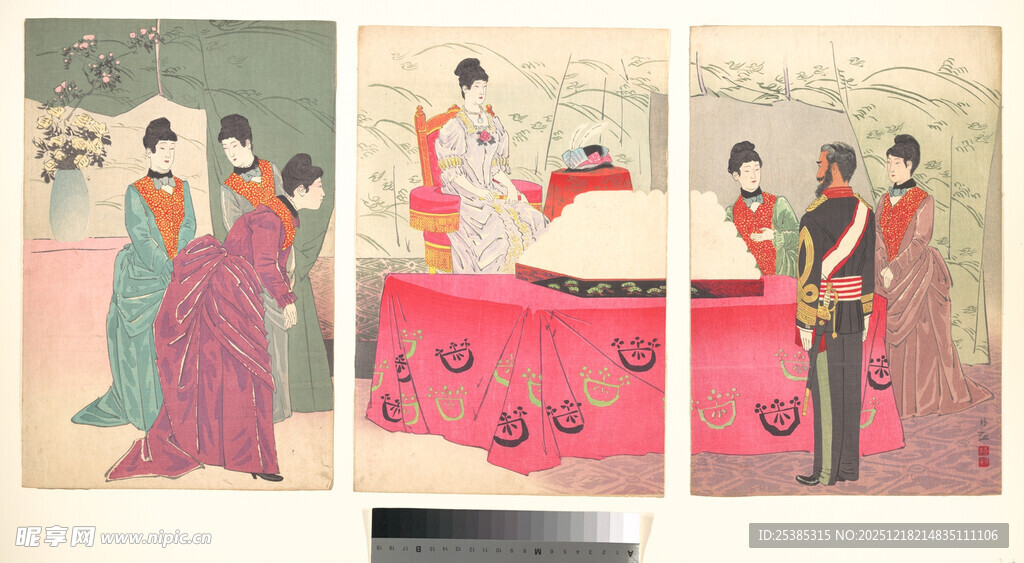 古代宫廷乐舞场景图