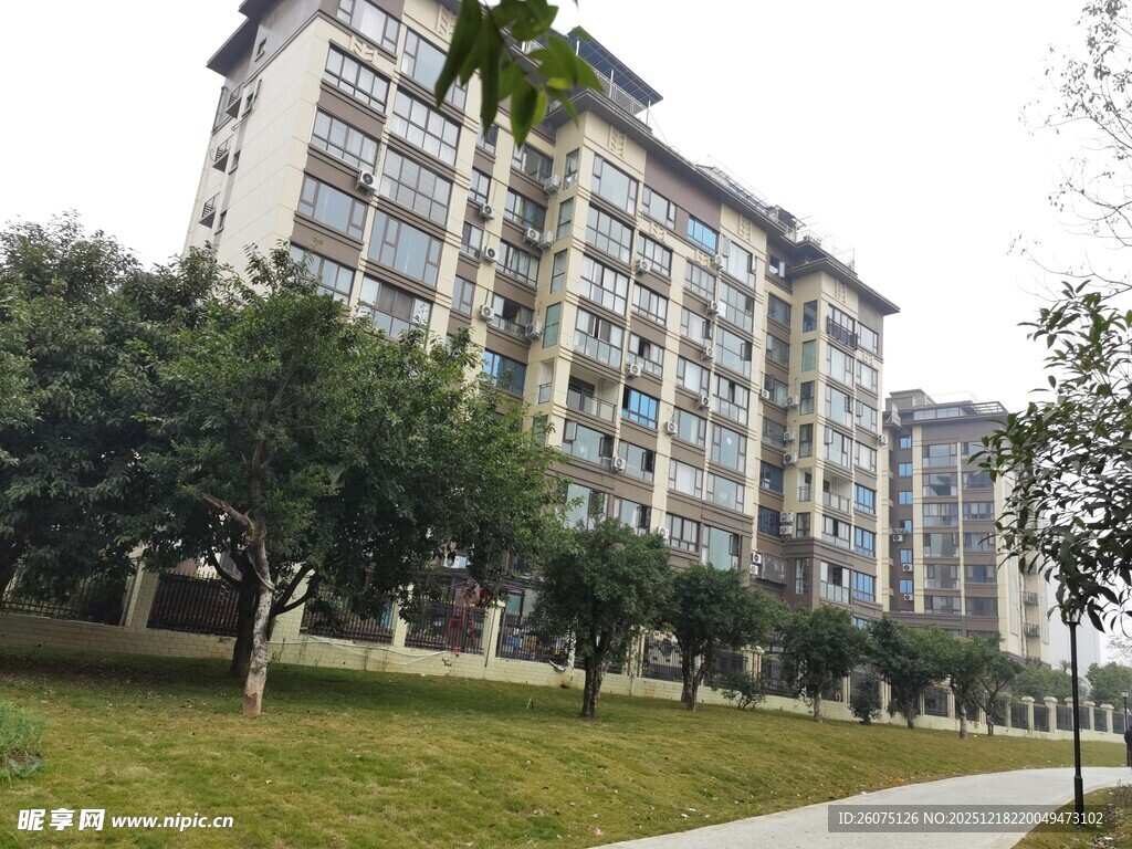 现代小区住宅楼景观