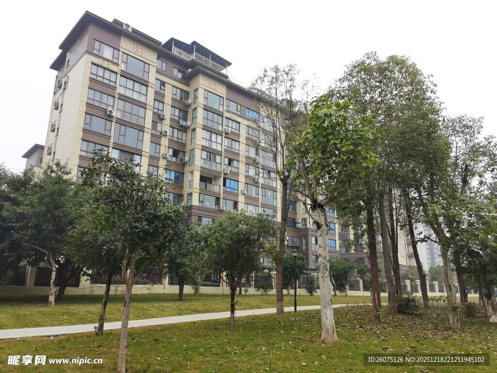 现代小区住宅楼景观