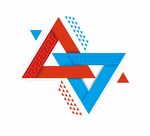 抽象几何三角标志图案