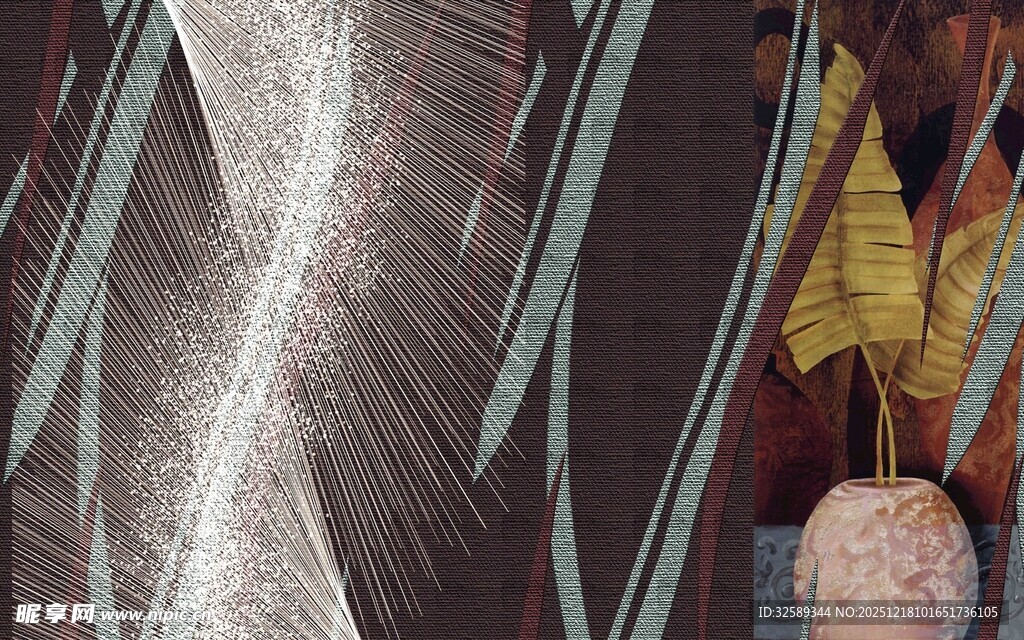 金属质感条纹织物特写