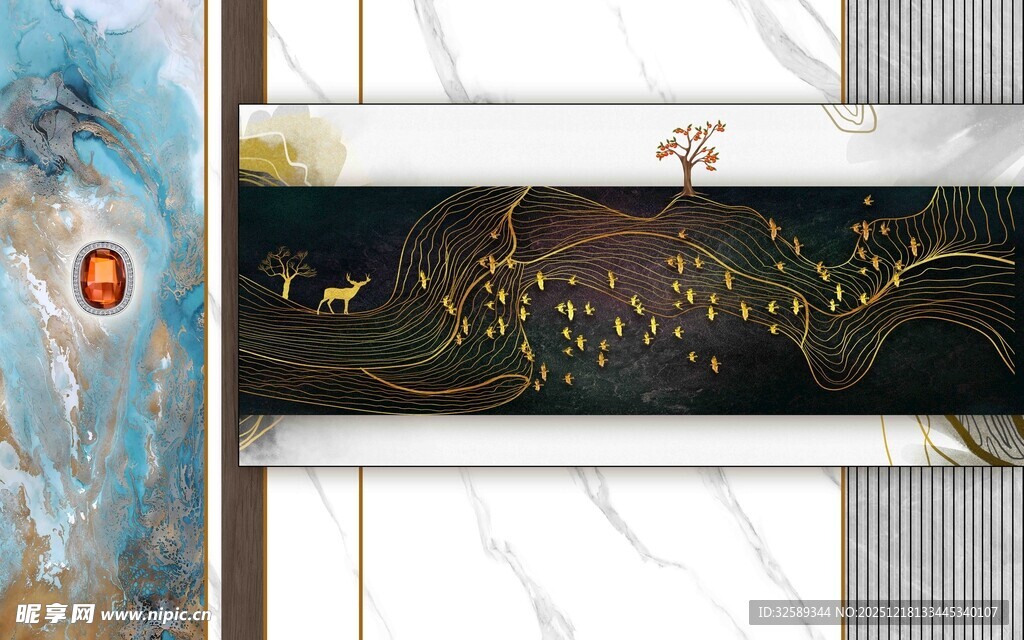 中式艺术装饰画展示