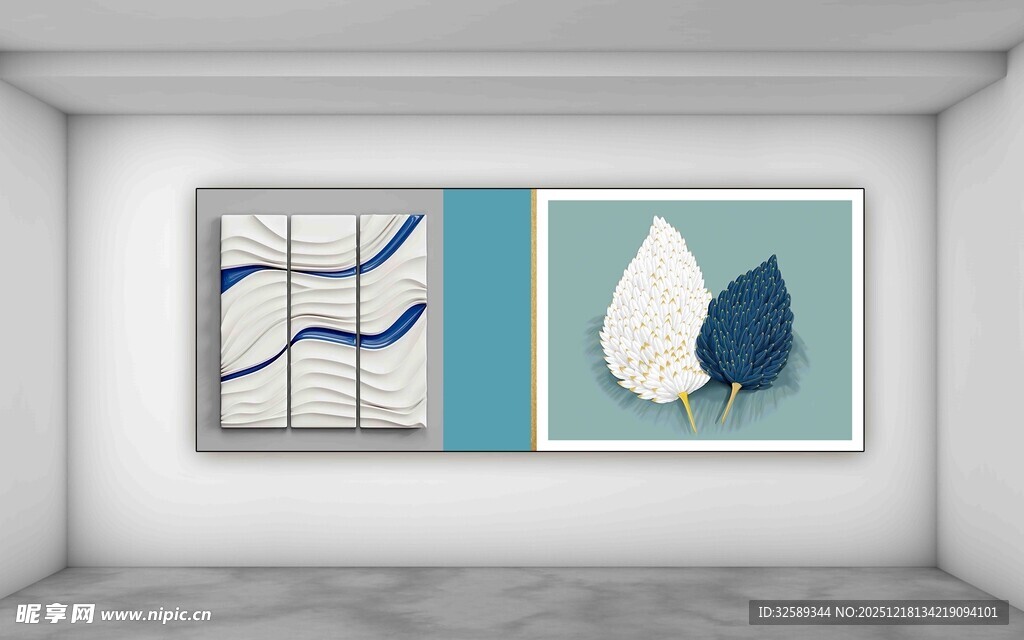 简约挂画装饰室内空间