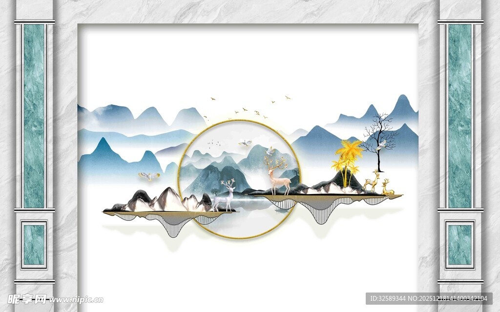 中式山水装饰画