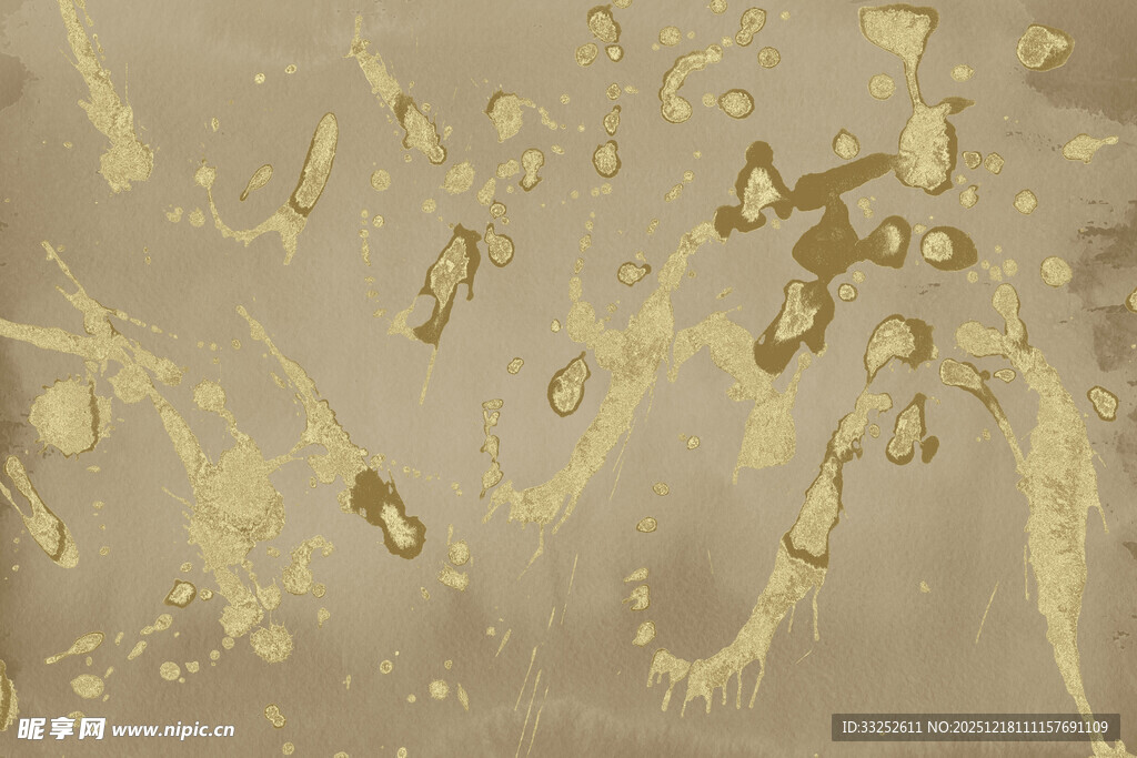 金色泼墨纹理背景图