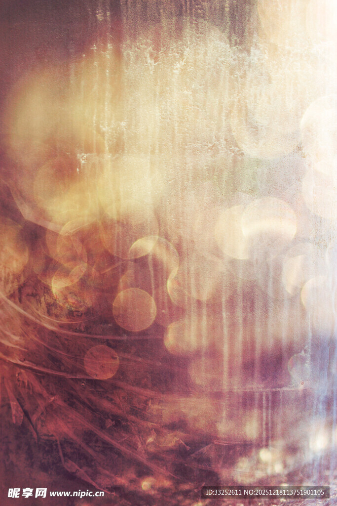 梦幻雨滴下的模糊景象