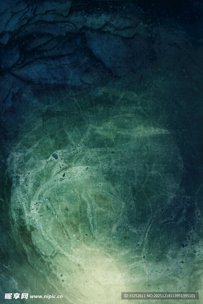 神秘绿色漩涡纹理背景