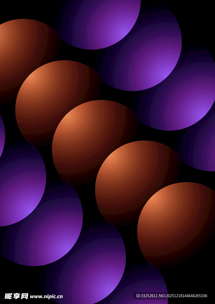 紫棕相间的几何球体图案