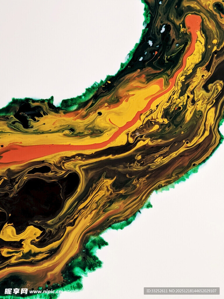 色彩斑斓的流体艺术图案