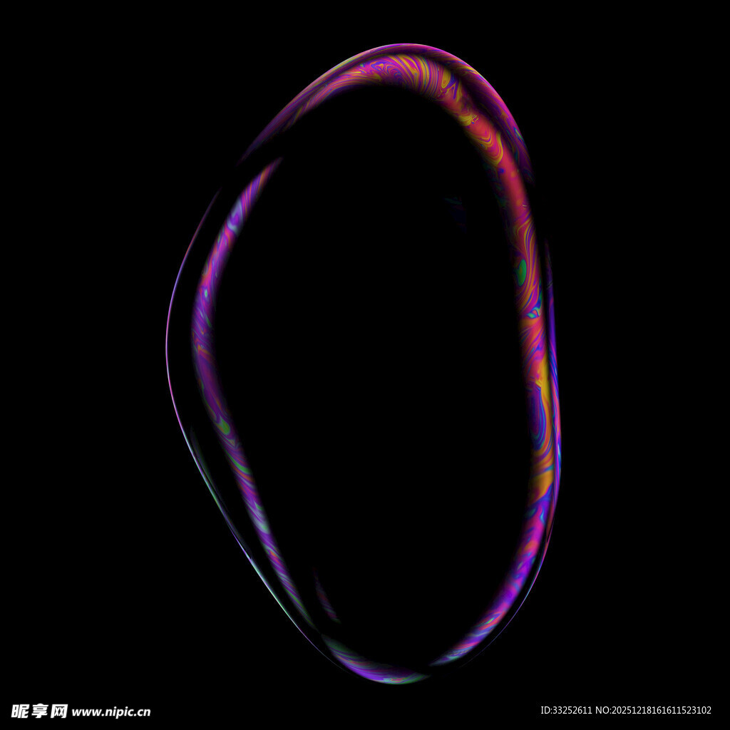 炫彩霓虹环形图案