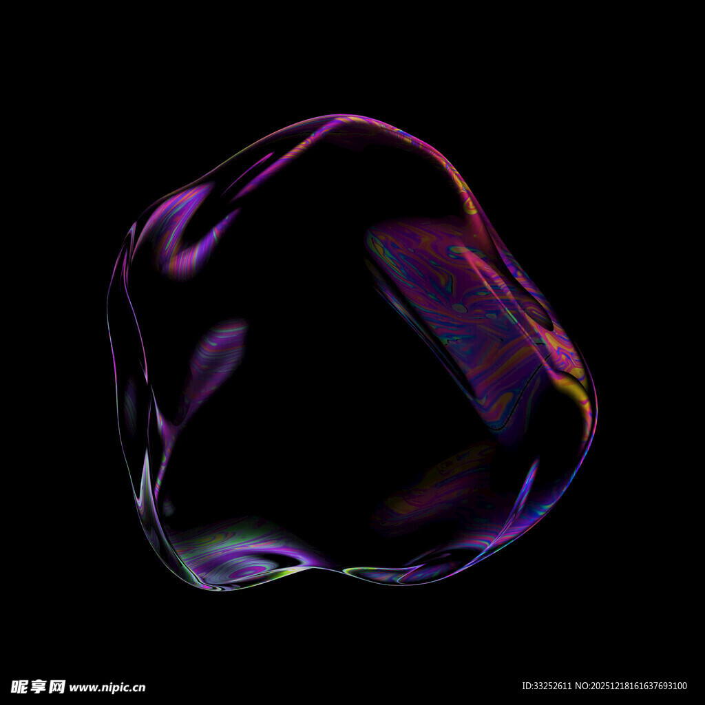 炫彩流动抽象几何图形