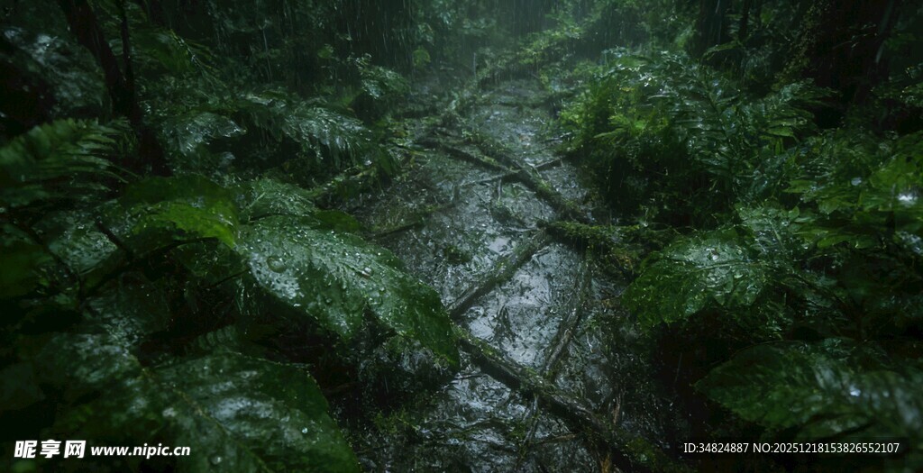 森林中的隐秘溪流